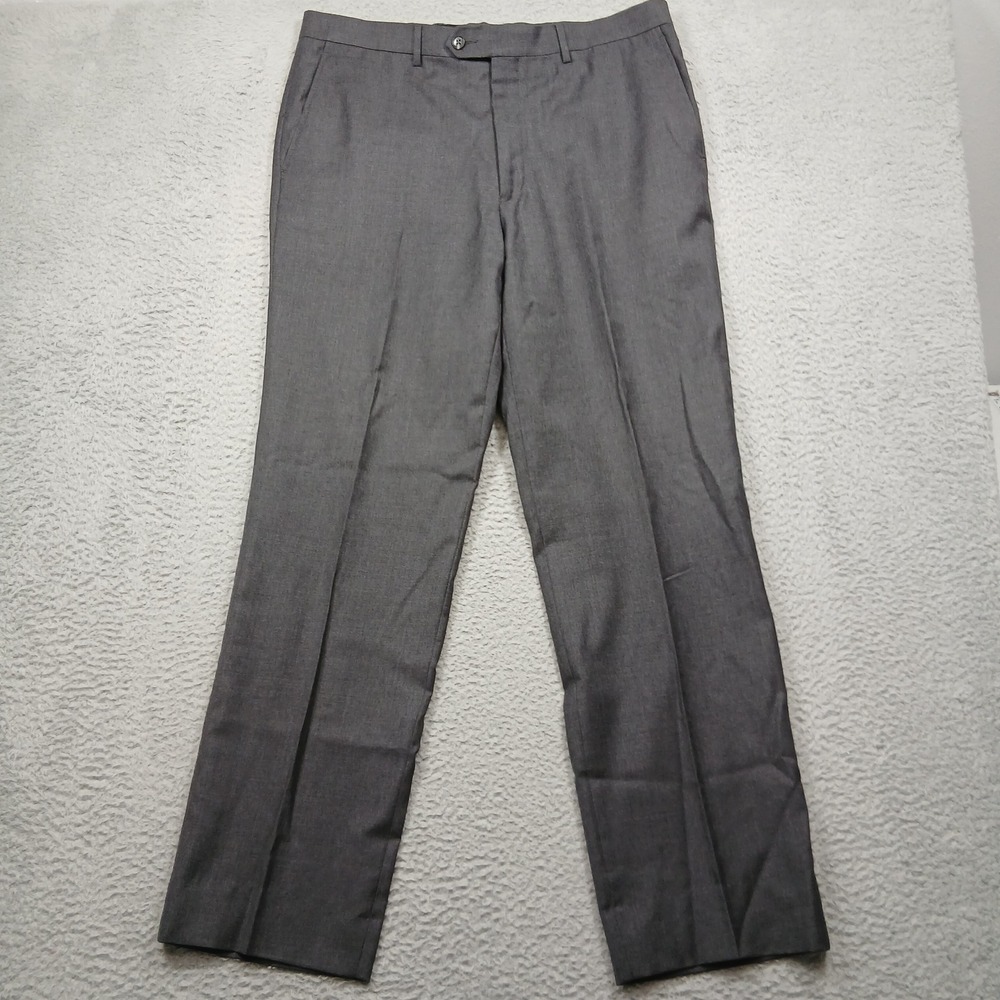 Jos A Bank Mens 36R Traveler Tailored Fit Dress Pants Gray‎ - Picture 2 of 9